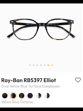 Ray-Ban RB5397 Elliot Yellow Blue Tortoise Eyeglasses